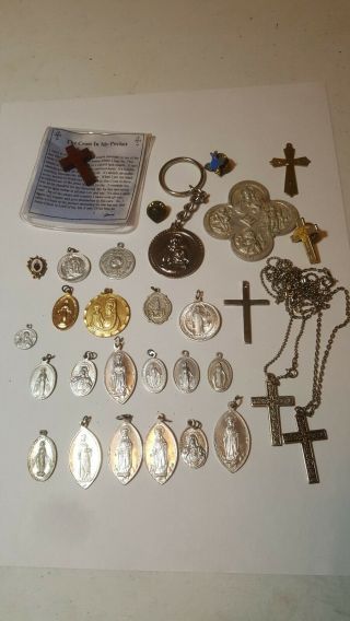 Catholic Religious Medallions St.  Christopher Virgin Mary