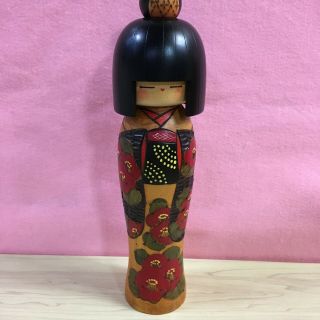 Japanese Vintage Kokeshi Doll Takamiza Kazuo ? Award History 28 cm 11.  02 inch 3