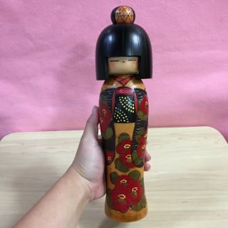 Japanese Vintage Kokeshi Doll Takamiza Kazuo ? Award History 28 cm 11.  02 inch 7