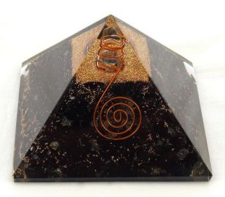Black Tourmaline Emf Protection Orgone Pyramid Crystal Healing Large Orgonite