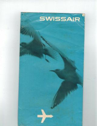 Swissair Inflight Packet Writing Paper,  Enevelope,  Timetable 1958