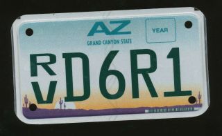 A25 - Arizona Flat Desert Scenic Base Rv Atv License Plate
