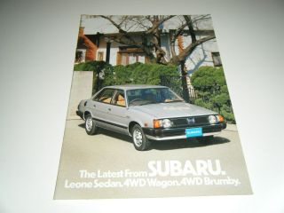 Vintage 1980s? Subaru Car Dealers Sales Brochure