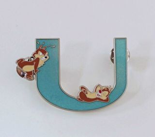 Disney Pin Love Is An Adventure Chip Dale Letter U Limited Of 150 Loose