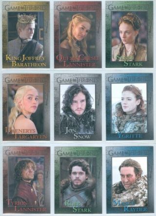 " Complete Set 1 - 98 " Game Of Thrones Season 3 Daenerys Targaryn Tyrion Jon Snow