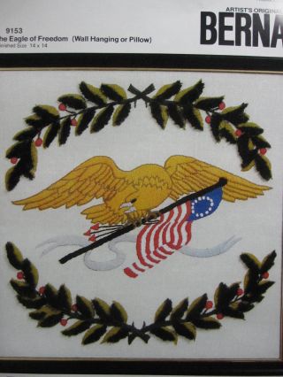 The Eagle Of Freedom - Crewel Embroidery Kit - Bernat Ws9153 Decorator Stitchery