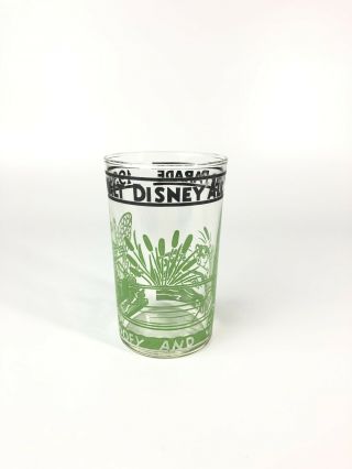 Vintage 1939 Disney All Star Parade Glass - Green And Black - Goofy And Wilbur