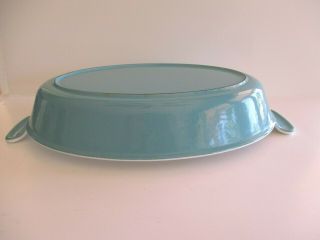 Vintage Le Crueset Cast - Iron Enamel Au Gratin Dish Turquoise Blue 28 6