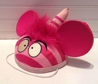 Disney Parks Disneyland Alice In Wonderland Pink Cheshire Cat Mickey Ears Hat 2