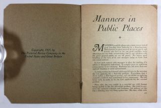Manners In Public Places The Pictorial Review Company Lessons in Etiquette 1925 2