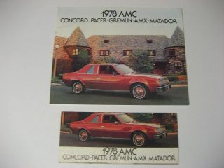 1978 Amc American Motors Brochures.  Gremlin,  Pacer,  Matador