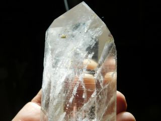 A Big Semi Translucent Polished Lemurian Quartz Crystal From Brazil 323gr