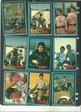 1979 Donruss CHIPS Stickers Cards Complete Set C.  H.  I.  P.  S Non Sport 2