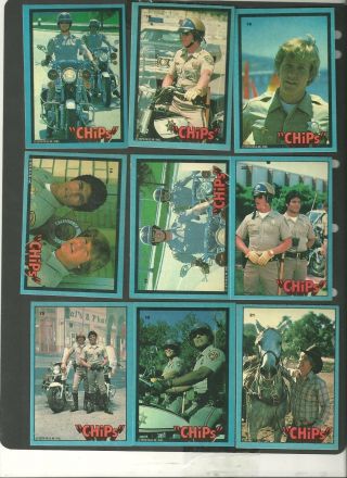 1979 Donruss CHIPS Stickers Cards Complete Set C.  H.  I.  P.  S Non Sport 3