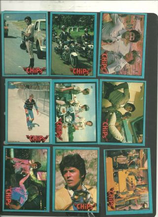 1979 Donruss CHIPS Stickers Cards Complete Set C.  H.  I.  P.  S Non Sport 6