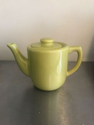 Vintage Bauer Pottery Plainware Chartreuse Tea Pot Teapot – Monterey Moderne ? 2