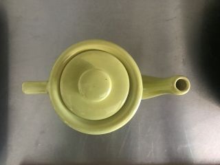 Vintage Bauer Pottery Plainware Chartreuse Tea Pot Teapot – Monterey Moderne ? 3
