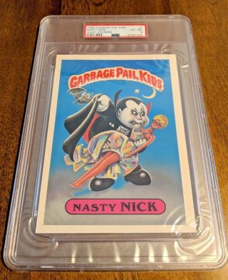 1986 Garbage Pail Kids Giant Stickers Nasty Nick 1 Graded Psa