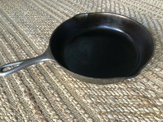 Vintage Wagner Ware No.  8 Cast Iron Skillet Pan Nickel Plated Hammered H.  S.  1058