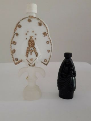2 Holy Water Bottle Virgin Mary Our Lady Of Angels / Virgen De Los Angeles 2