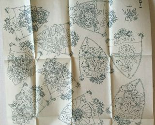 Vintage Alice Brooks 50 State Flowers Hot Iron Transfers Embroidery Quilt 3