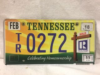 Tennessee Realtor License Plate