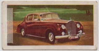 Vintage Rolls Royce Silver Cloud Saloon Motor Car Automobile 1950s Trade Card