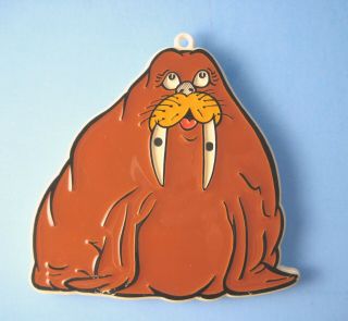 Vintage 1981 Monogram Sea World Walrus Painted Plastic Cookie Cutter