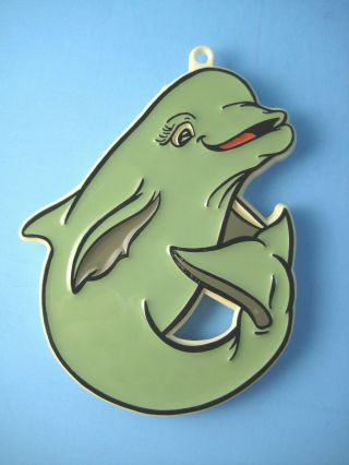 Vintage 1981 Monogram Sea World Dolphin Painted Plastic Cookie Cutter