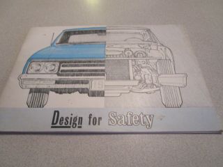 Vtg Gm Design For Safety 42pg Booklet Built In Qualities Of General Motors Cars
