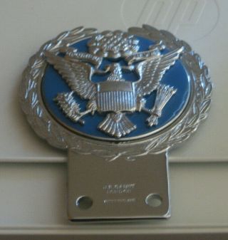 Vintage 1960s J.  R.  Gaunt United States Air Force USAF Car Badge Auto Emblem 2