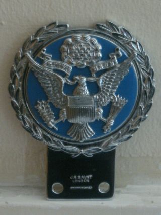 Vintage 1960s J.  R.  Gaunt United States Air Force USAF Car Badge Auto Emblem 3