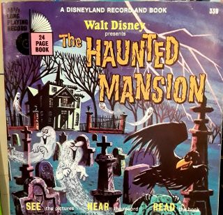 The Haunted Mansion Book & 33 Rpm Record Disney Disneyland 339