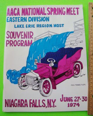1974 Antique Auto Club Of America National Meet Program Niagara Falls 100 - P Xlnt