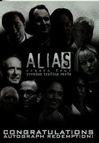 Alias Season 4 Ultra Rare Unreleased Autograph Redemption Card Ar - 1