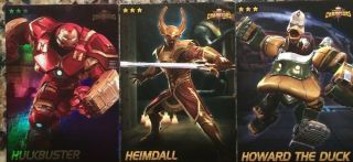 Dave & Busters Arcade Game Cards Marvel Contest Of Champions 3pack 1 - Foil 2 - Reg.