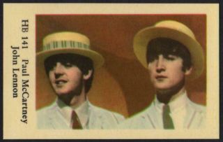 The Beatles - Paul Mccartney & John Lennon 1965 Swedish Hb Set Gum Card Hb 141
