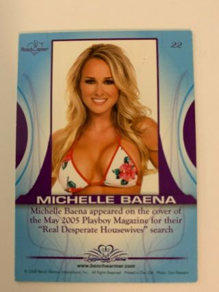 2008 BENCHWARMER CARDS SIGNATURE SERIES AUTHENTIC AUTOGRAPH MICHELLE BAENA 2