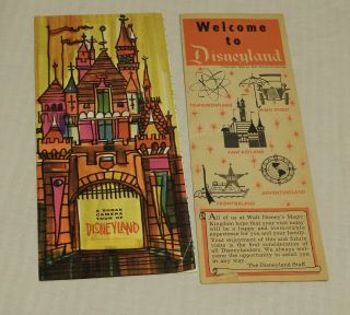Two Vintage Disneyland Maps 1958 And 1963.