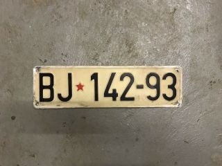 Bj Bjelovar Yugoslavia Croatia Licence/number Plate.  Bosnia,  Slovenia,  Serbia