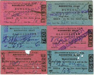 Railway Tickets Reservations From The North Coast By The Old Nswgr In The 1950 
