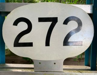 Vintage Southern Railroad Railway Mile Marker Sign Double Sided Mile 272