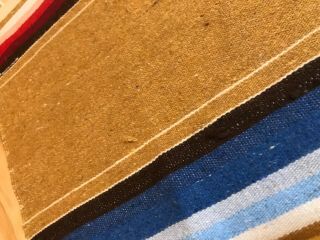 Vintage Colorful Wool Saltillo Serape Mexican Blanket Runner Rug 90” X 30” 7
