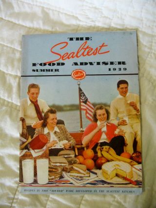 Vintage Advertising Cook Book - The Sealtest Food Adviser - Summer 1939