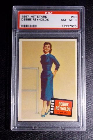 1957 Topps Hit Stars 88 Debbie Reynolds Psa 8