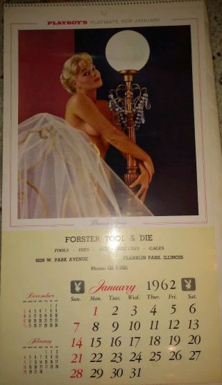Vintage 1962 Playboy Playmate Calendar With Donna Lynn & Lisa Winters