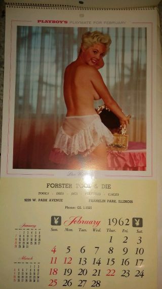 Vintage 1962 Playboy Playmate Calendar with Donna Lynn & Lisa Winters 2