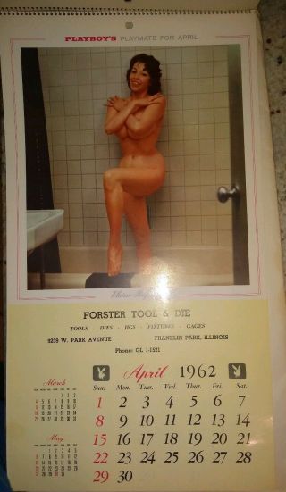 Vintage 1962 Playboy Playmate Calendar with Donna Lynn & Lisa Winters 3