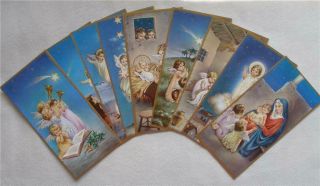 9 Vintage Catholic Nativity Holy Cards Baby Jesus Sweetangels Nativity Christmas