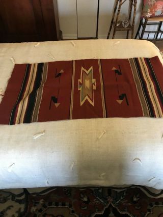 Vintage Navajo Hand Made Wool Rug 36 " X 18 "